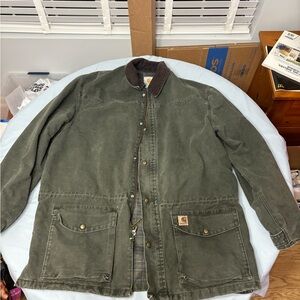 Vintage Carhartt Men's Green Barn Coat